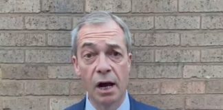 Former Brexit party leader with his back up against a brick wall.