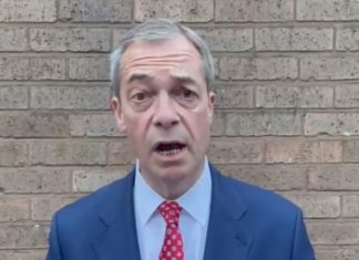 Former Brexit party leader with his back up against a brick wall.